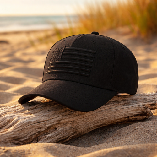 American flag - Neon Hibiscus hat