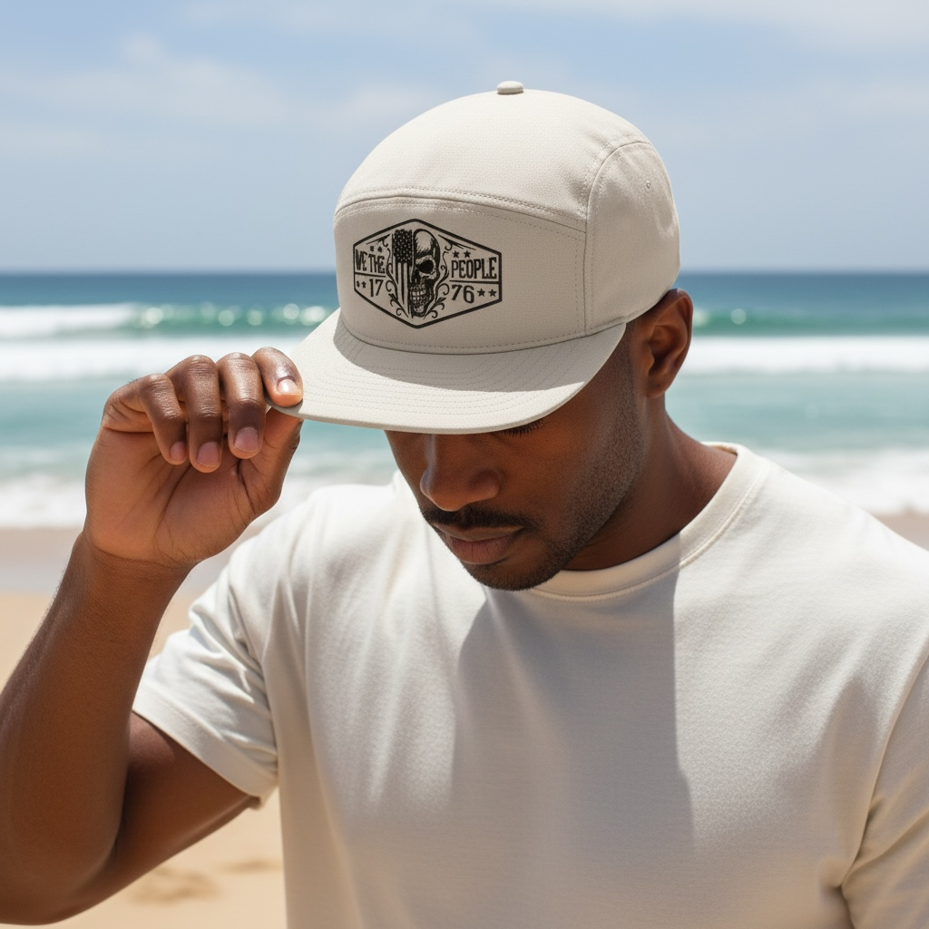 Grace&Lux  Patriotic Skull Graphic Baseball Cap
