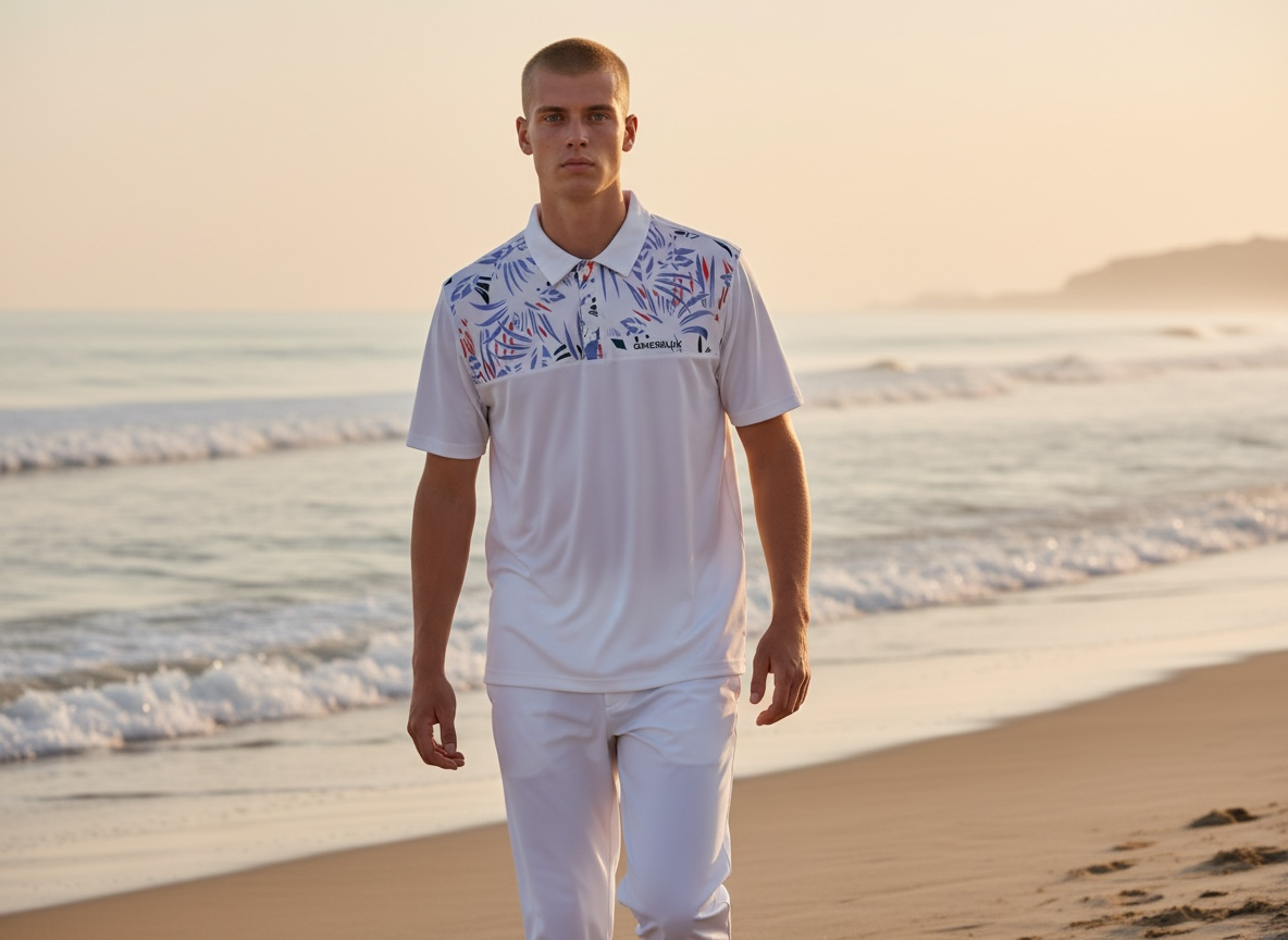 White tropics Polo