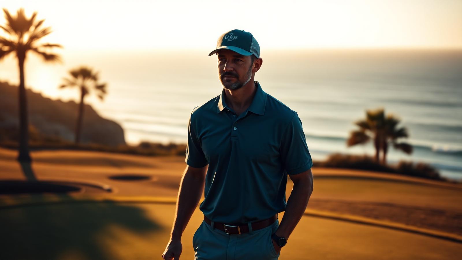 Relaxed menswear on the golf course